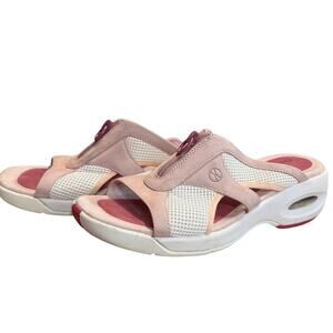 Cole Haan X Nike Air 9.5 Soleil Pink Wedge Heel Sandals Zip Cushion Beach Resort